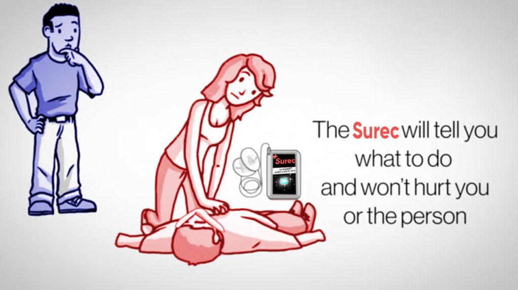 performing hands-only CPR and using an AED-SUREC